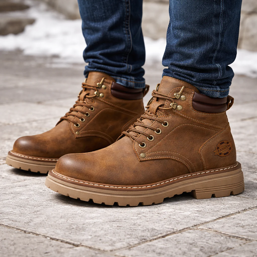 Aito bottes d'hiver en cuir – chaleur et style pour l'hiver - Image 5