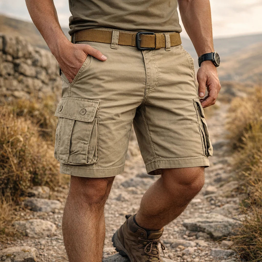 Alan Short Cargo Multi-Poches pour Hommes | Durable, Confortable, Pratique