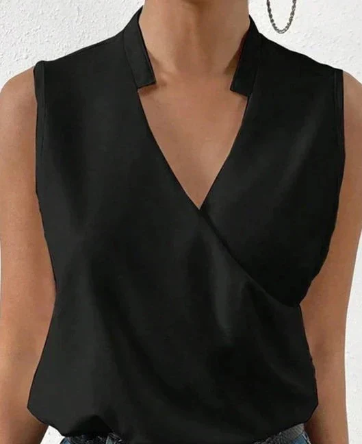 Alicia - Elegant Lisse - Sans Manches Haut - Image 5