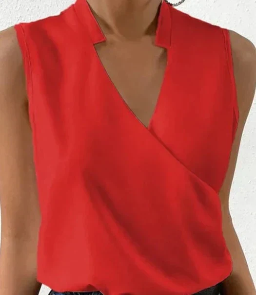 Alicia - Elegant Lisse - Sans Manches Haut - Image 6
