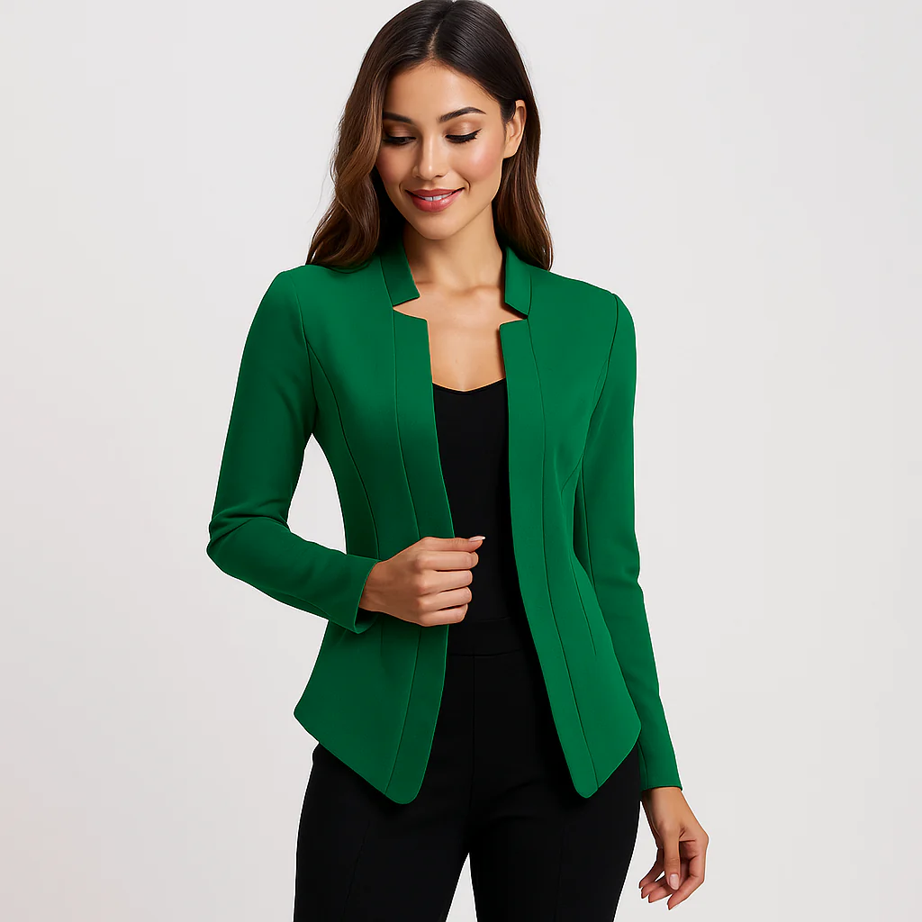 Blazer Femme Ajusté Élégant à Col Notch - Image 3