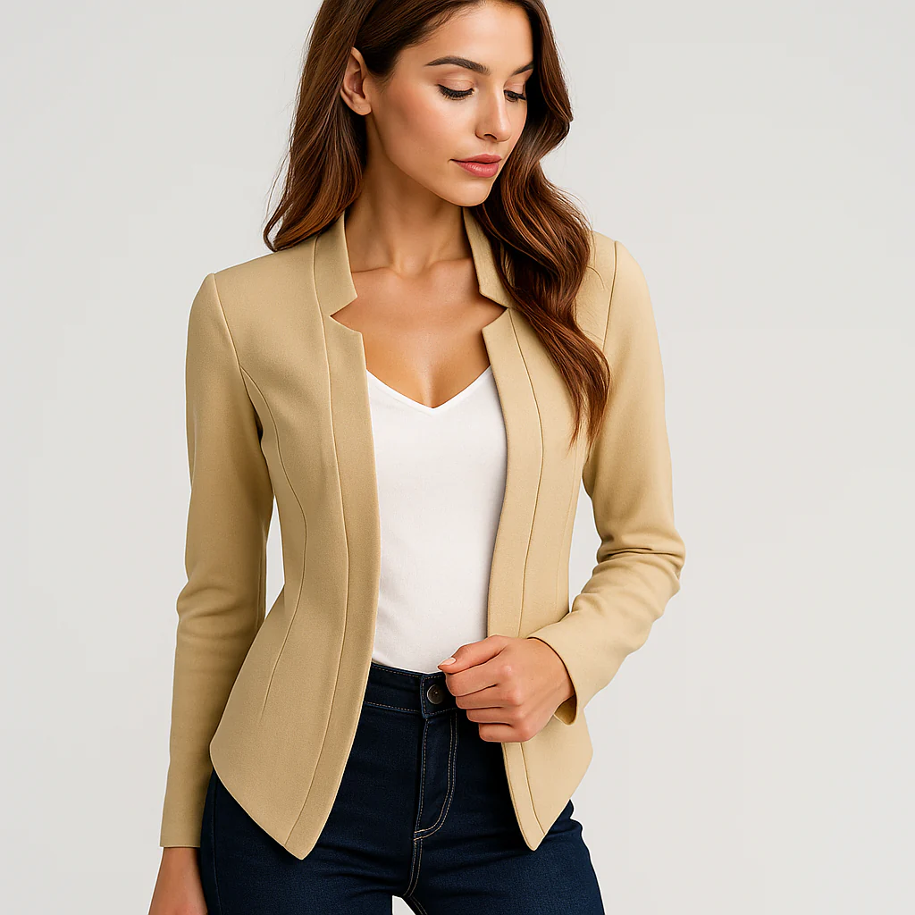 Blazer Femme Ajusté Élégant à Col Notch - Image 4