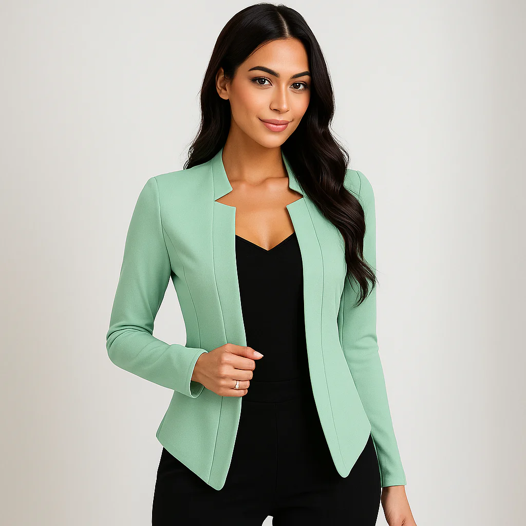 Blazer Femme Ajusté Élégant à Col Notch - Image 5