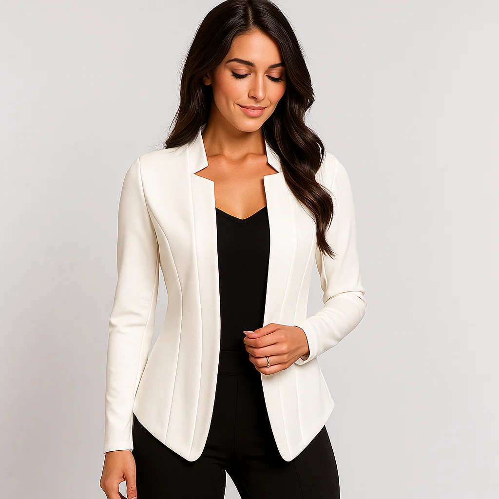 Blazer Femme Ajusté Élégant à Col Notch - Image 6