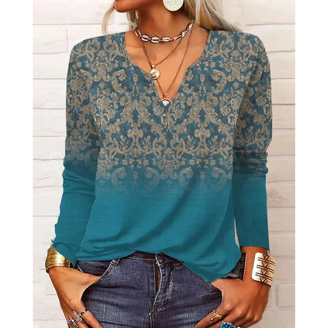 Bohémienne Multicolore - Blouse à Manches Longues - Image 2