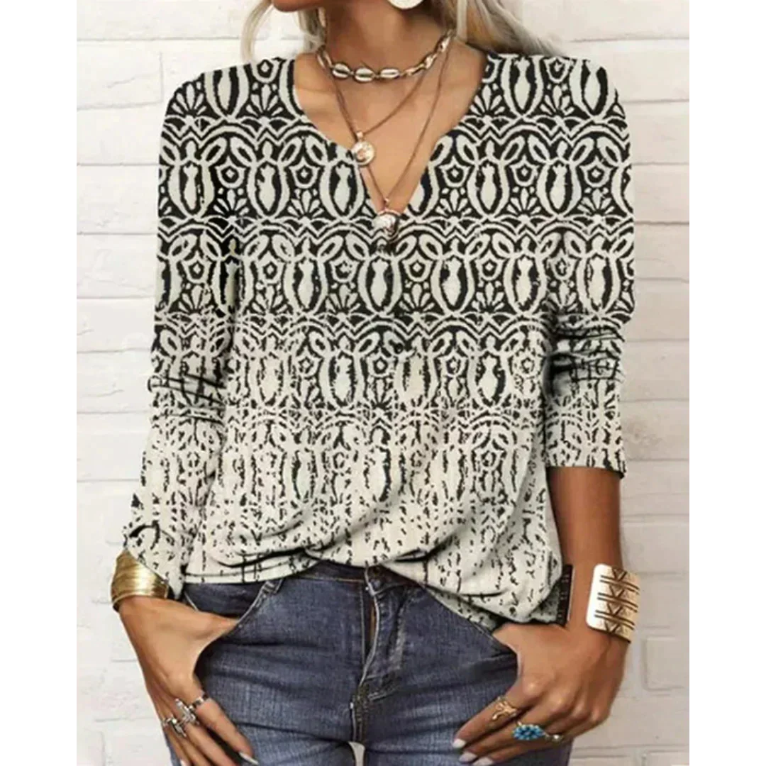 Bohémienne Multicolore - Blouse à Manches Longues - Image 4
