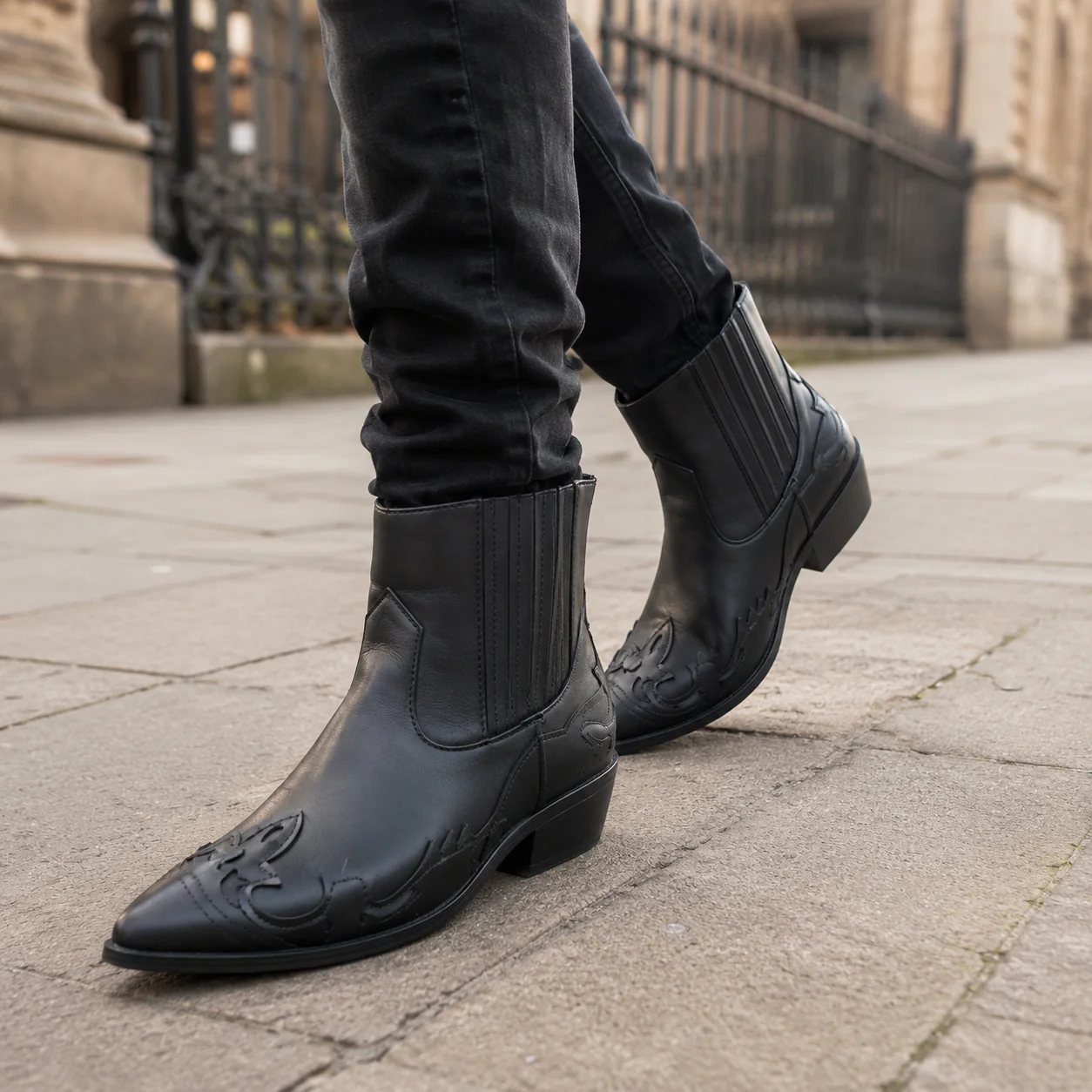 Bottes Cowboy Homme en Cuir Véritable – Style Western Authentique
