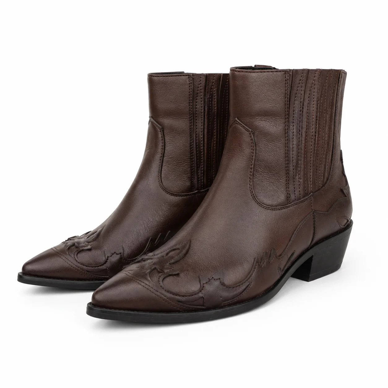 Bottes Cowboy Homme en Cuir Véritable – Style Western Authentique - Image 4
