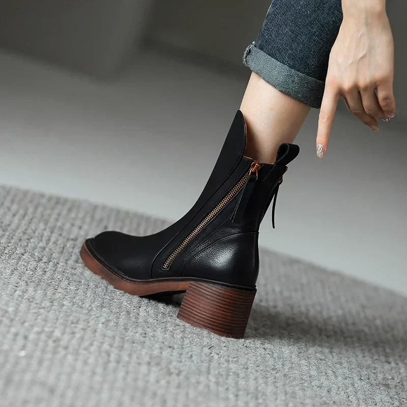 Bottes Cuir Talon Moyen - Élégance LUXE - Image 6