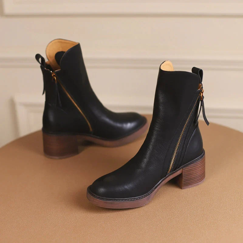 Bottes Cuir Talon Moyen - Élégance LUXE - Image 9