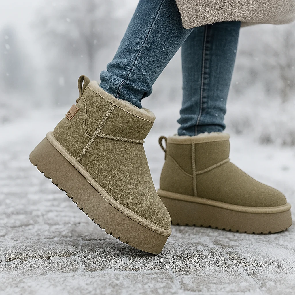 Bottes de Neige Kaycee en Suède Doublées - Image 6