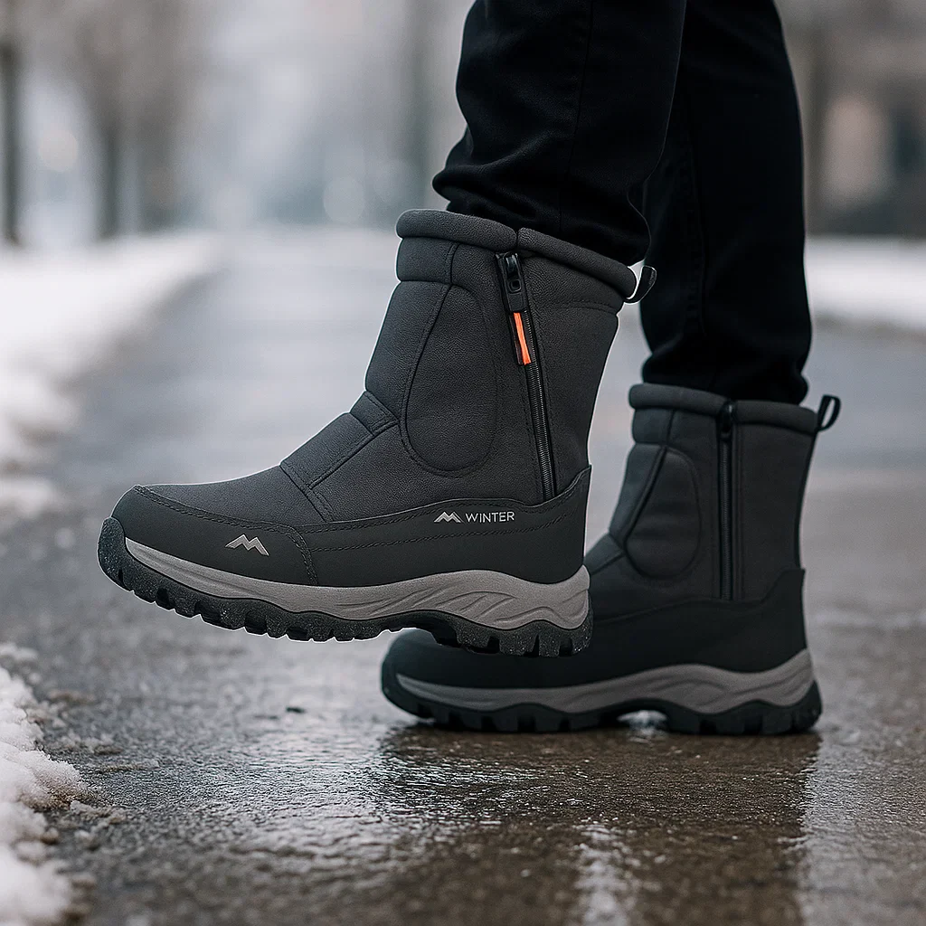 Bottes de Neige Mi-Hautes – Chaudes, Imperméables et Antidérapantes - Image 4