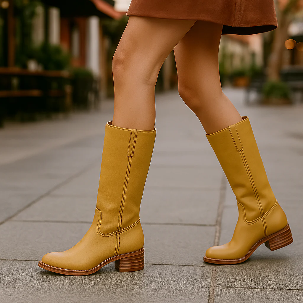 Bottes en Cuir Longues Femme - Élégance et Confort - Image 3