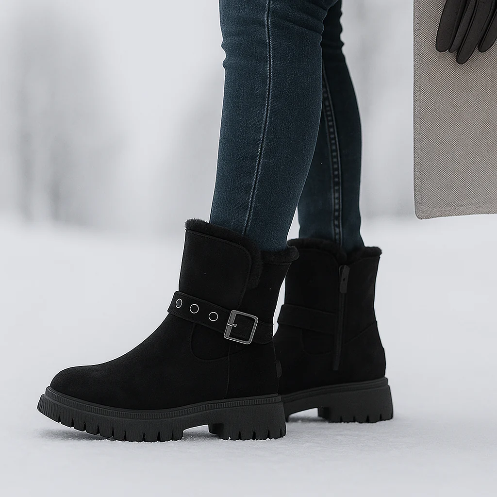 Bottes en Suède Doublées – Style Chic et Confort Thermique