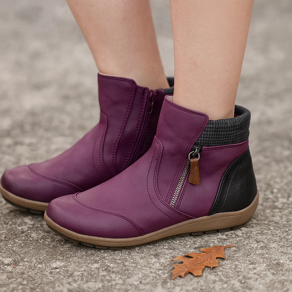 Bottes orthopédiques femme en cuir imperméable - Image 4