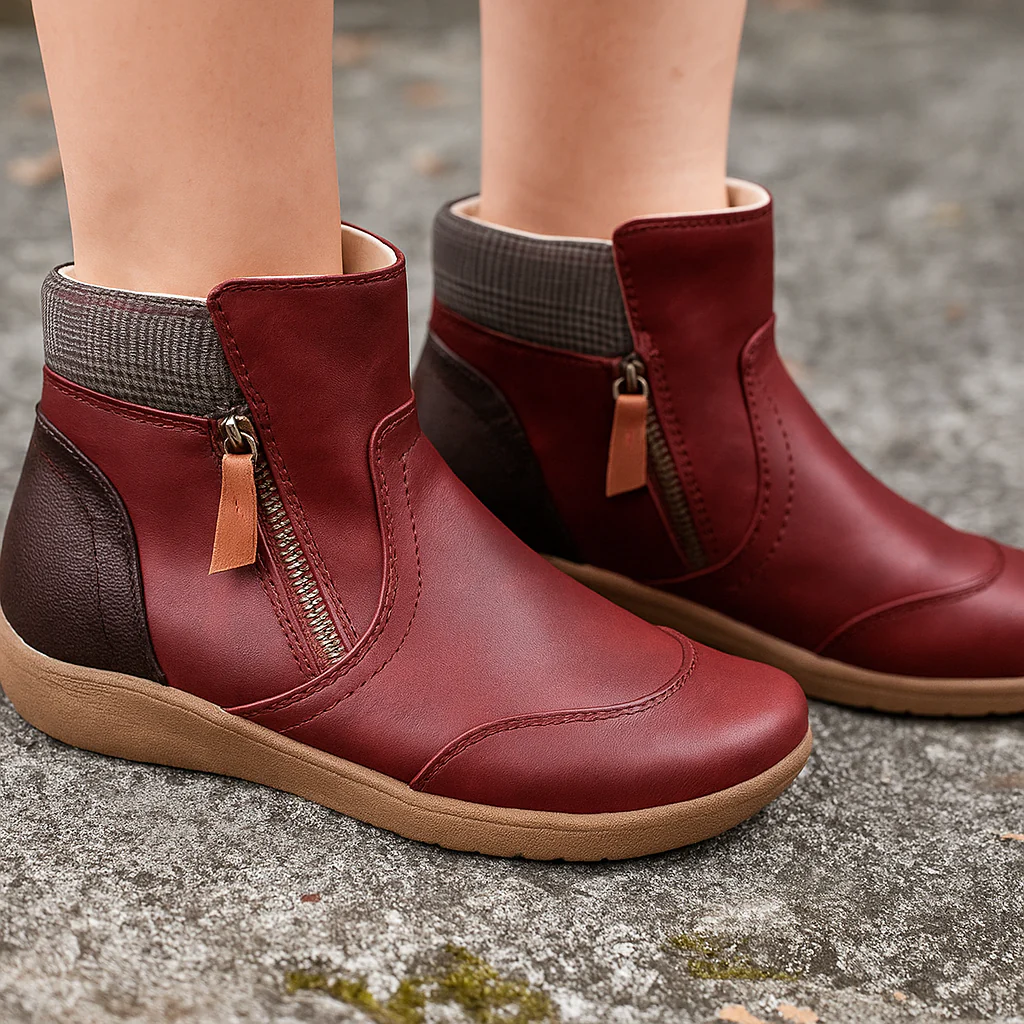 Bottes orthopédiques femme en cuir imperméable - Image 5