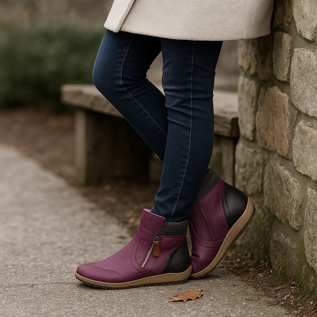 Bottes orthopédiques femme en cuir imperméable - Image 6