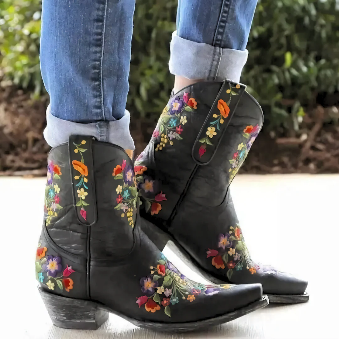 Bottes Vintage Cowgirl Résistantes aux Intempéries - Image 3