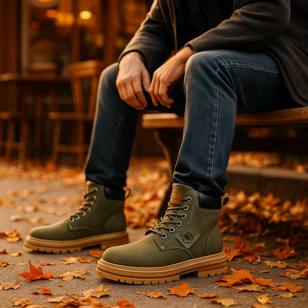 Bottines à Lacets pour Hommes avec Col Rembourré - Image 4