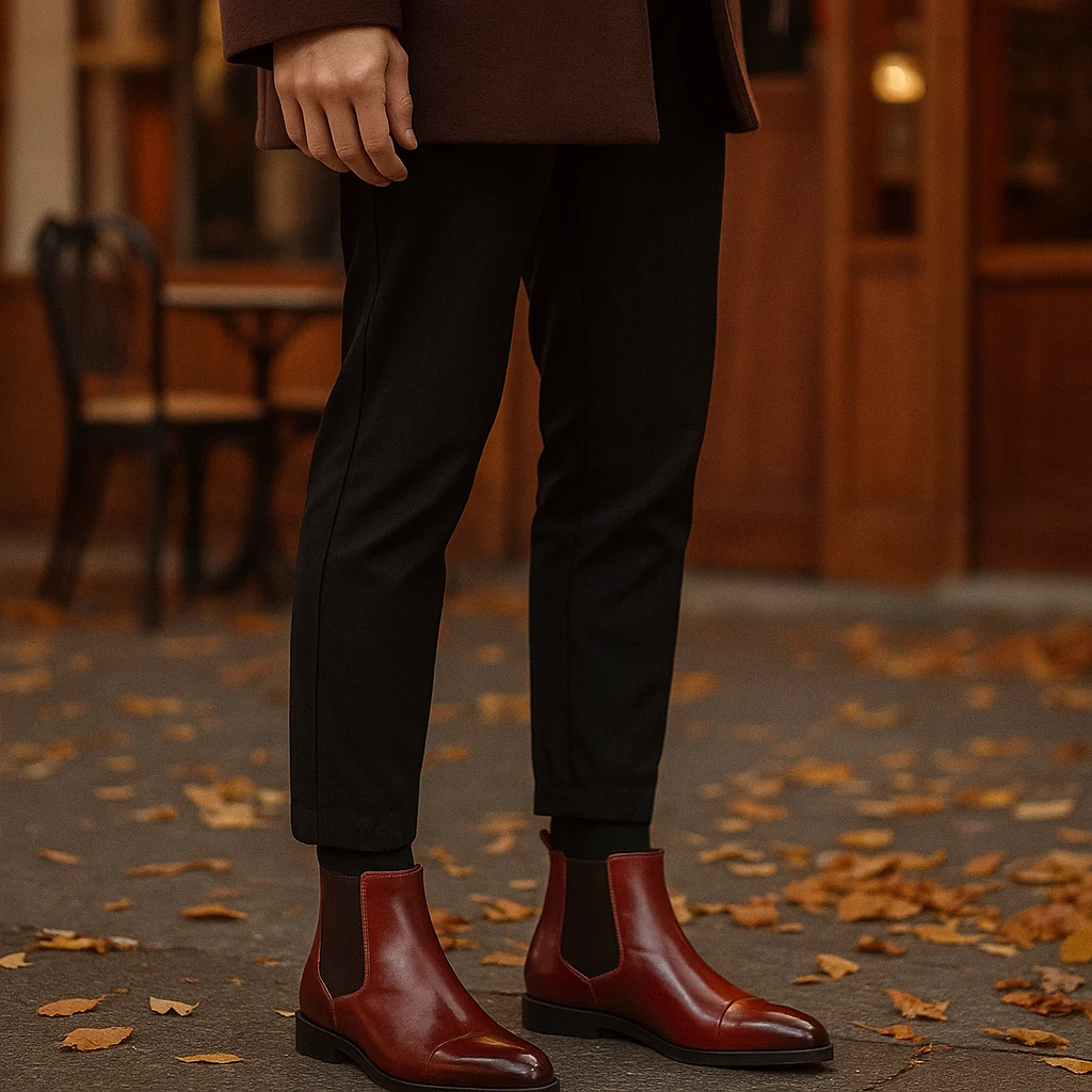 Bottines en Cuir pour Hommes Isolées Élégantes - Image 3