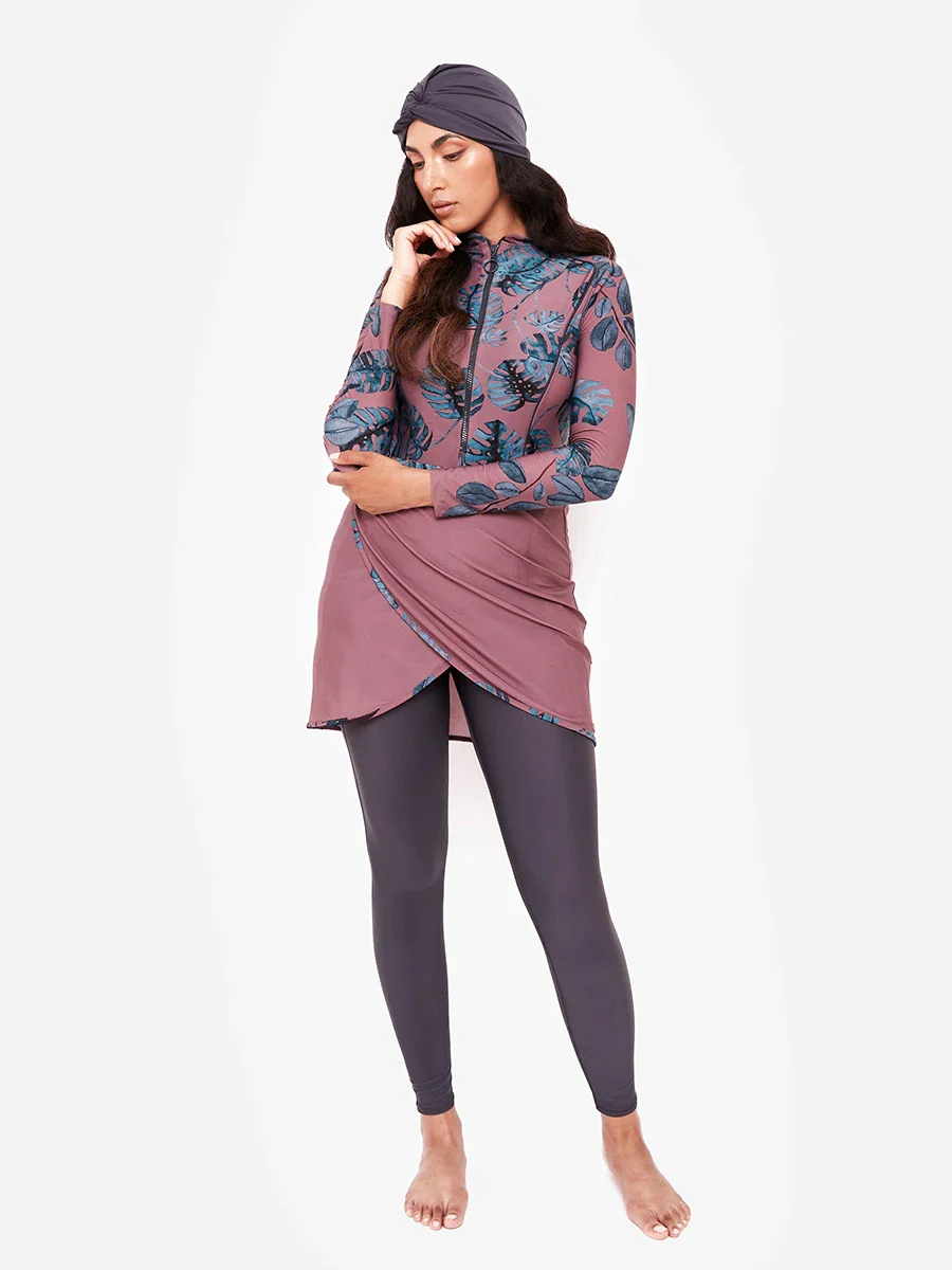 Burkini Modeste 3 Pièces - Maillot Patchwork Sportif - Image 12