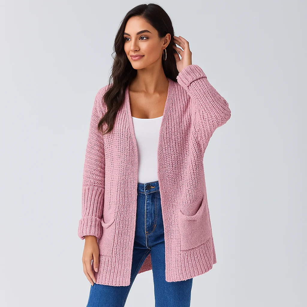 Cardigan ouvert structuré - Poches pratiques - Style élégant - Image 6