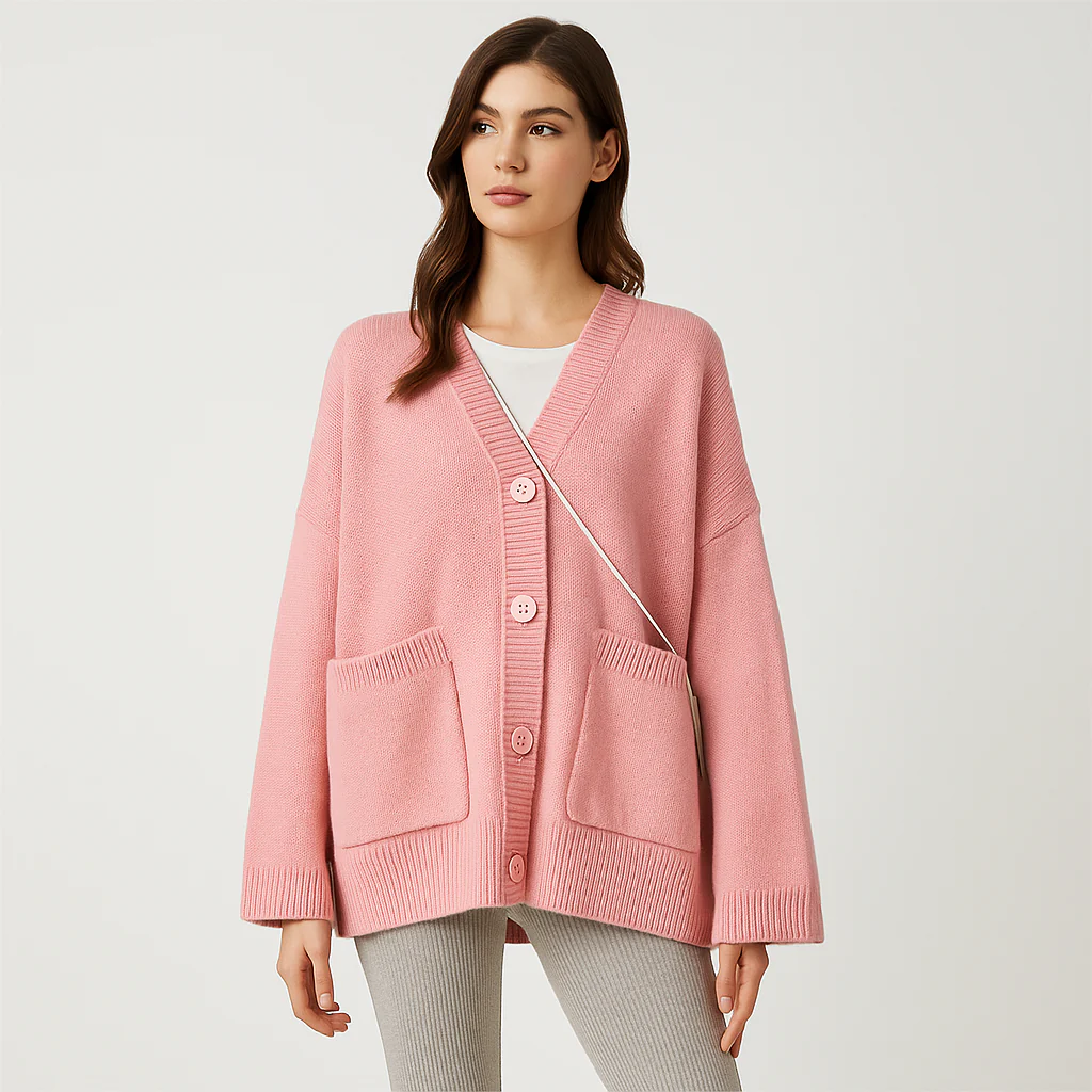 Cardigan Oversize Doux Tricoté - Poches - Confort & Style - Image 3
