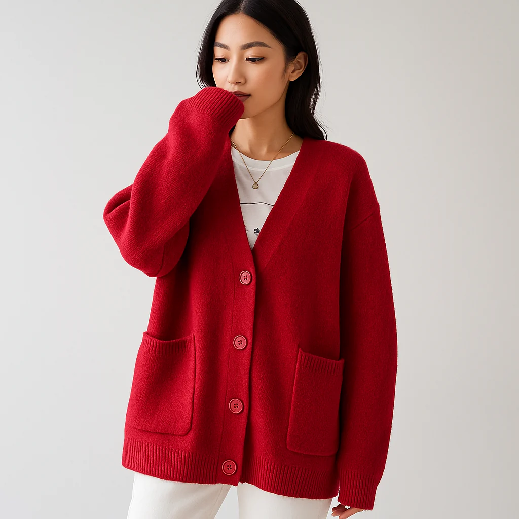 Cardigan Oversize Doux Tricoté - Poches - Confort & Style - Image 5