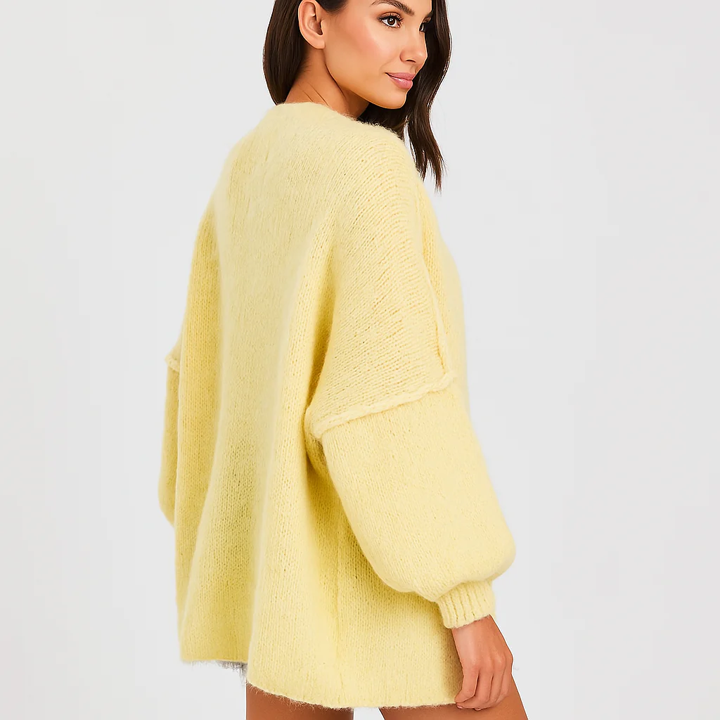 Cardigan Oversized Femme Doux - Confortable - Élégant - Chaud - Image 3
