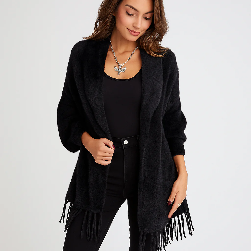 Cardigan Stilla avec Franges - Confort Doux - Style Unique - Image 3