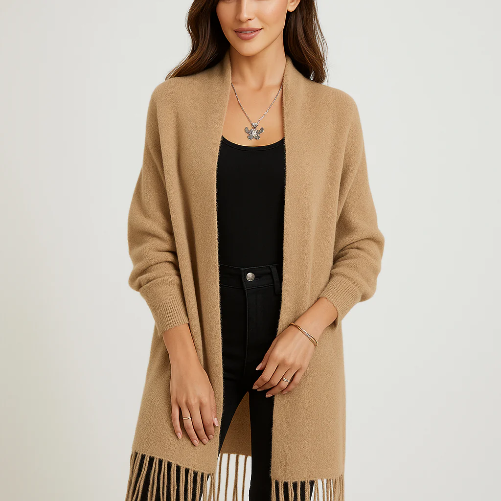 Cardigan Stilla avec Franges - Confort Doux - Style Unique - Image 4