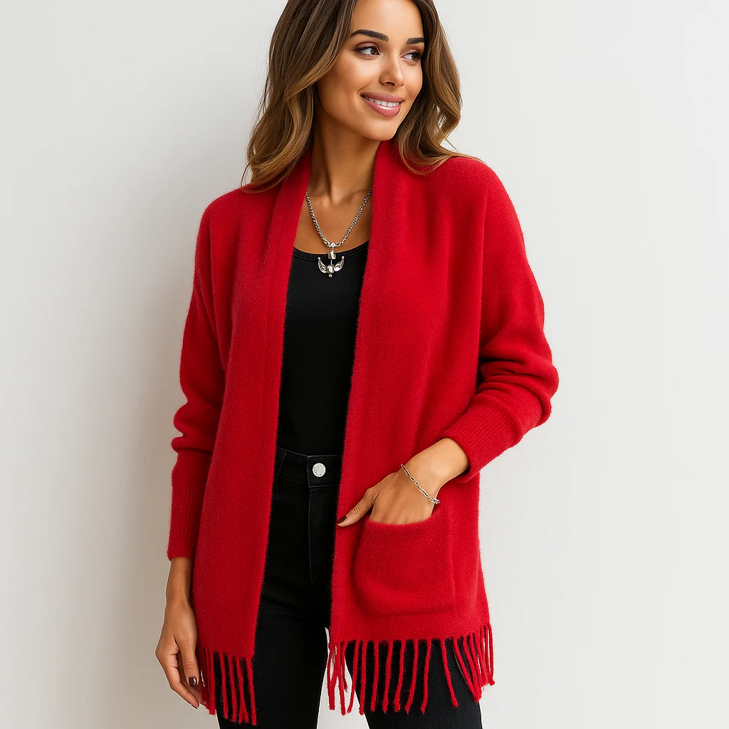 Cardigan Stilla avec Franges - Confort Doux - Style Unique - Image 5