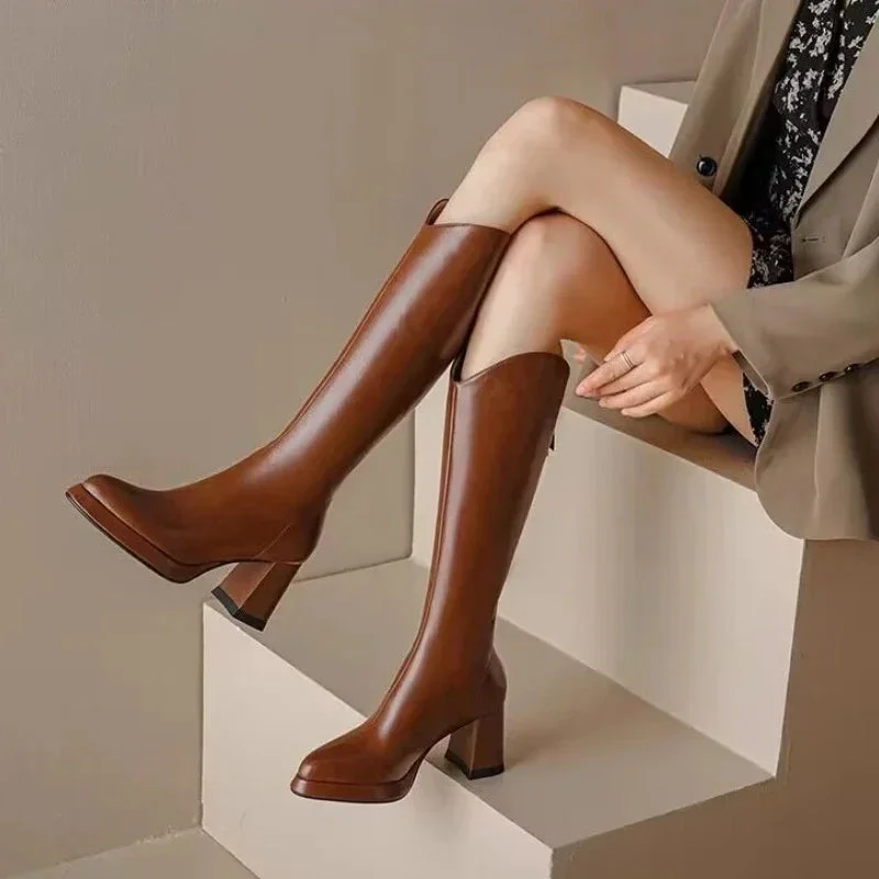 Carla - Bottes Hautes Femme en Cuir - Image 5