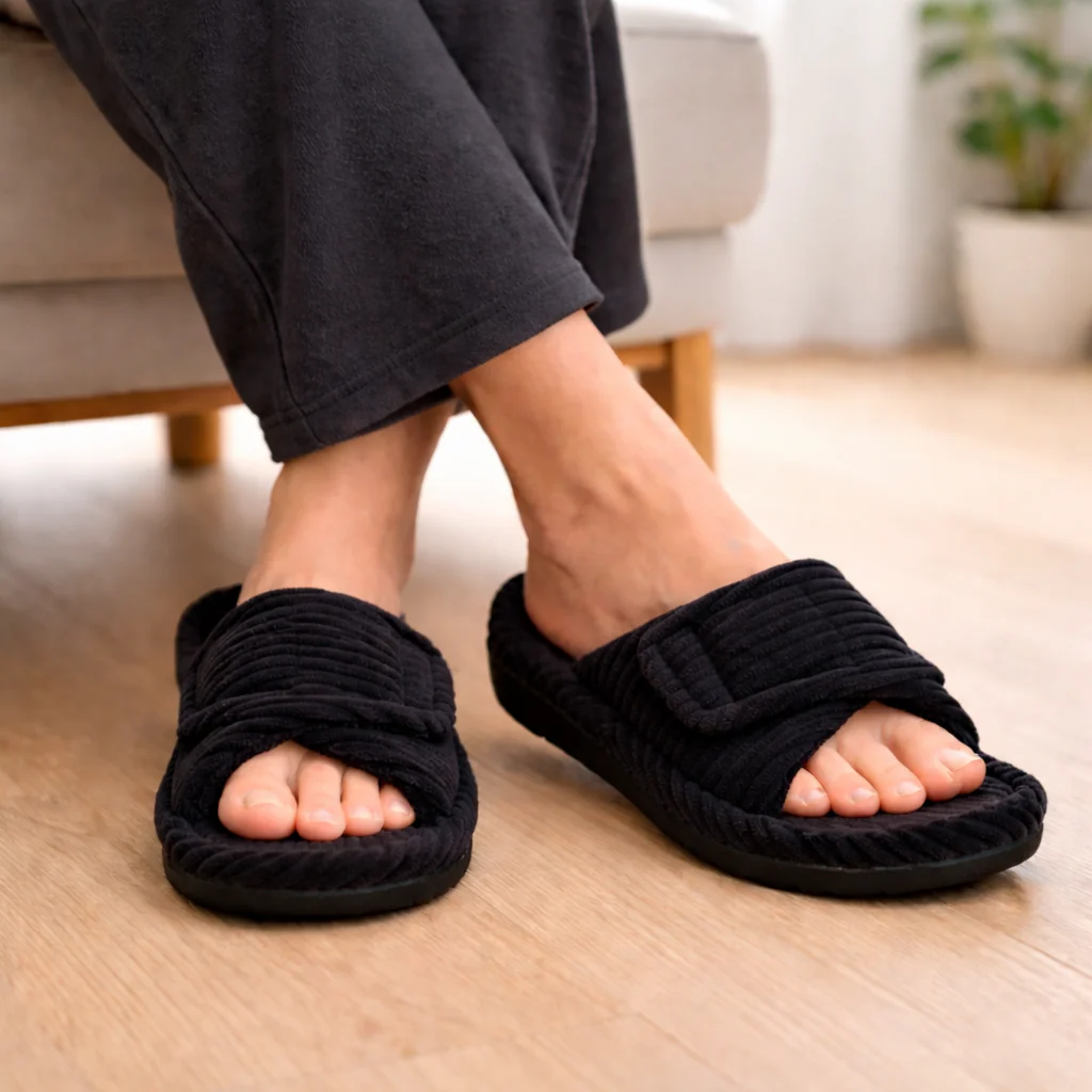 Chaussons orthopédiques à velcro doux - Image 2