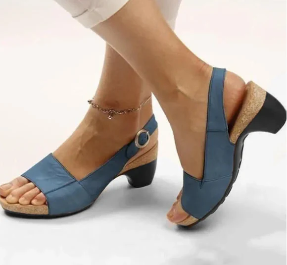 Chaussures élégantes confortables - Talon bas épais - Aprilyn - Image 5