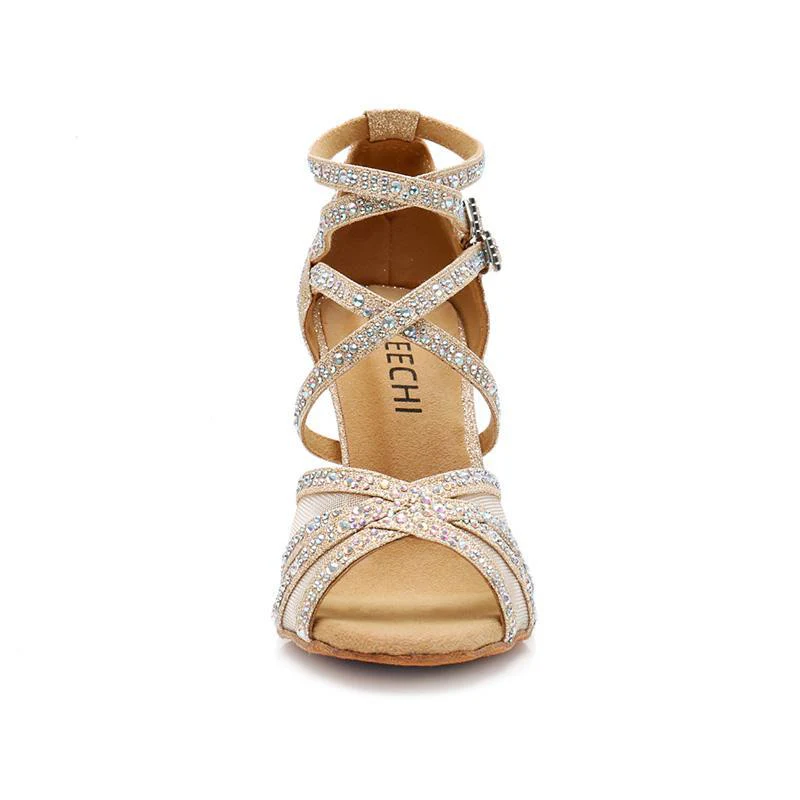 Chaussures salsa femmes - Talons personnalisés - Paillettes - Image 5