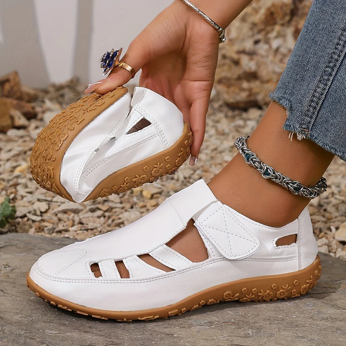 Cuir Décontractées - Sandales d'Été Femmes - Image 7