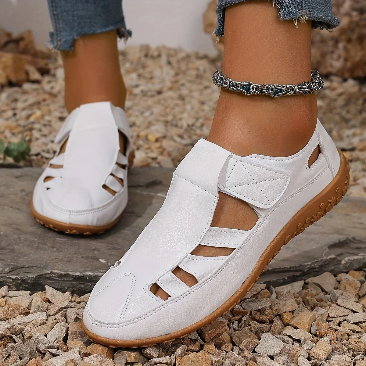 Cuir Décontractées - Sandales d'Été Femmes - Image 8