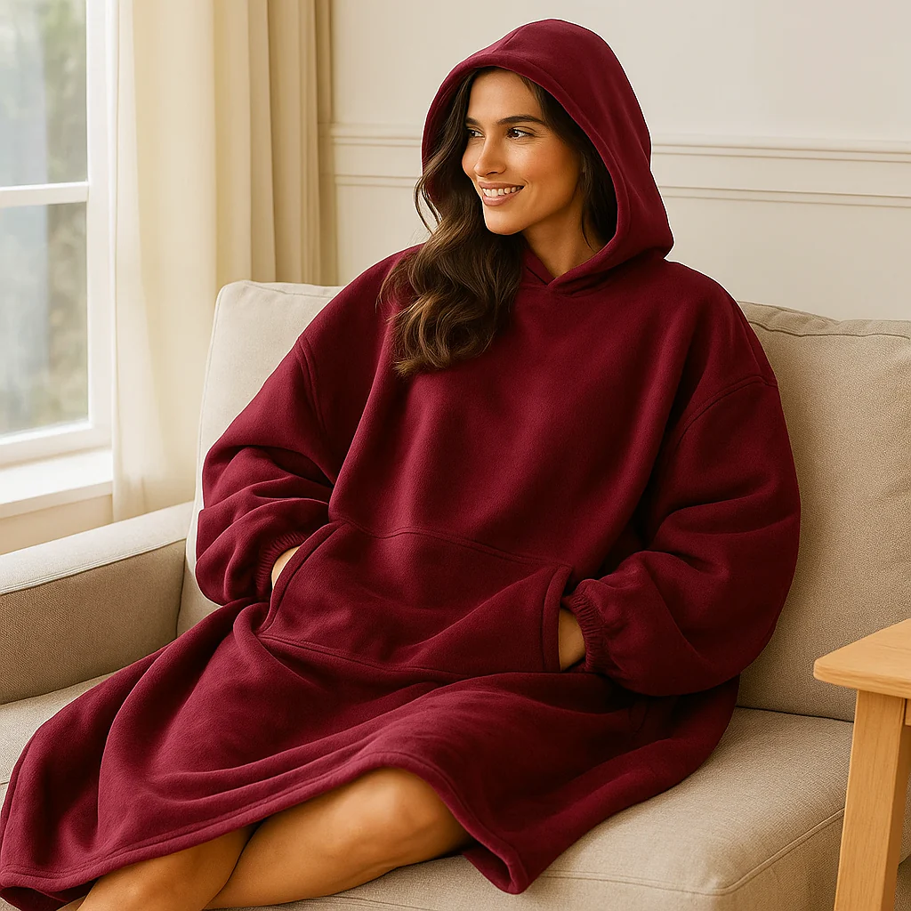 Eden Hoodie Blanket – Plaid à Capuche Ultra-Doux - Image 5