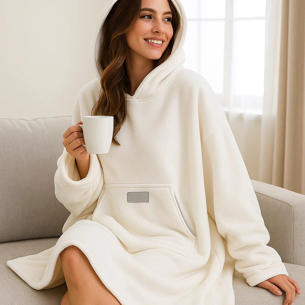 Eden Hoodie Blanket – Plaid à Capuche Ultra-Doux - Image 6