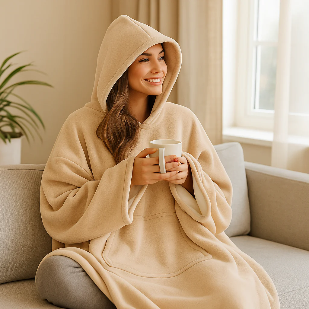 Eden Hoodie Blanket – Plaid à Capuche Ultra-Doux - Image 7