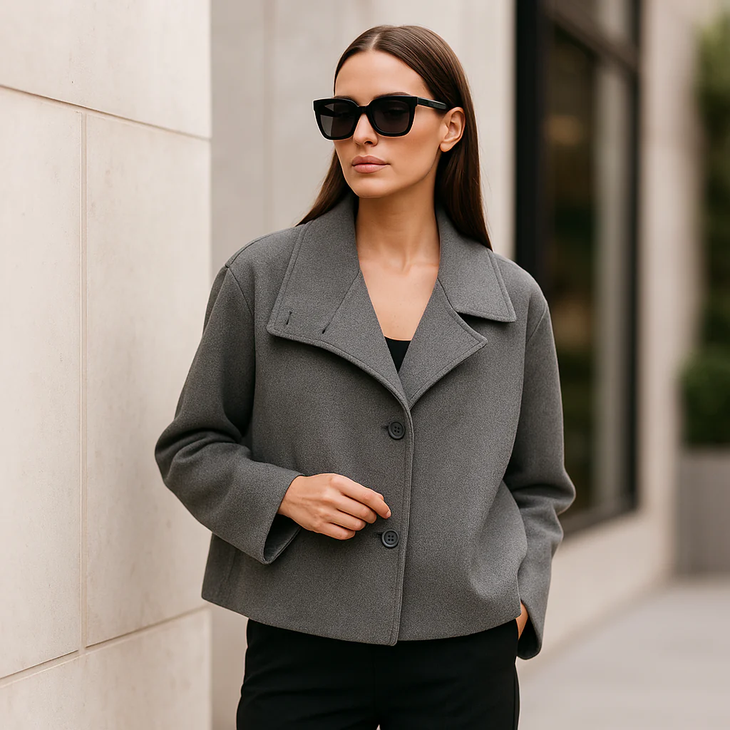 Elise – Veste Courte Élégante à Revers Modernes - Image 5