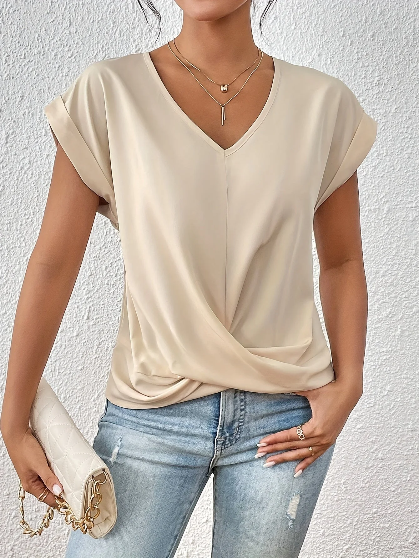 Ella - T-shirt Chic - Confortable Col en Cœur - Image 8