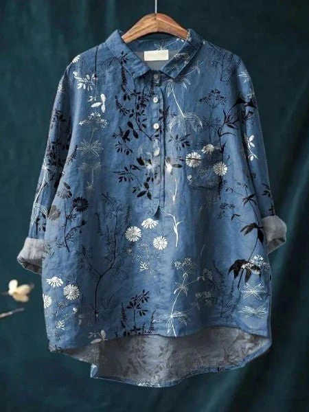 Feminine Chemisier - Floral Print - Élégance Moderne - Image 15
