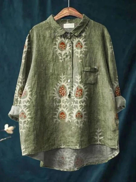 Feminine Chemisier - Floral Print - Élégance Moderne - Image 16