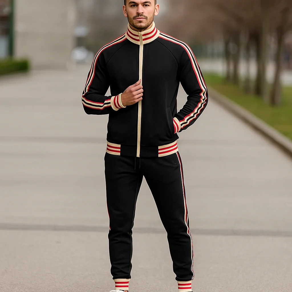 Fin – Ensemble de survêtement rayé homme