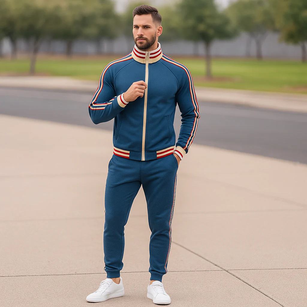 Fin – Ensemble de survêtement rayé homme - Image 3