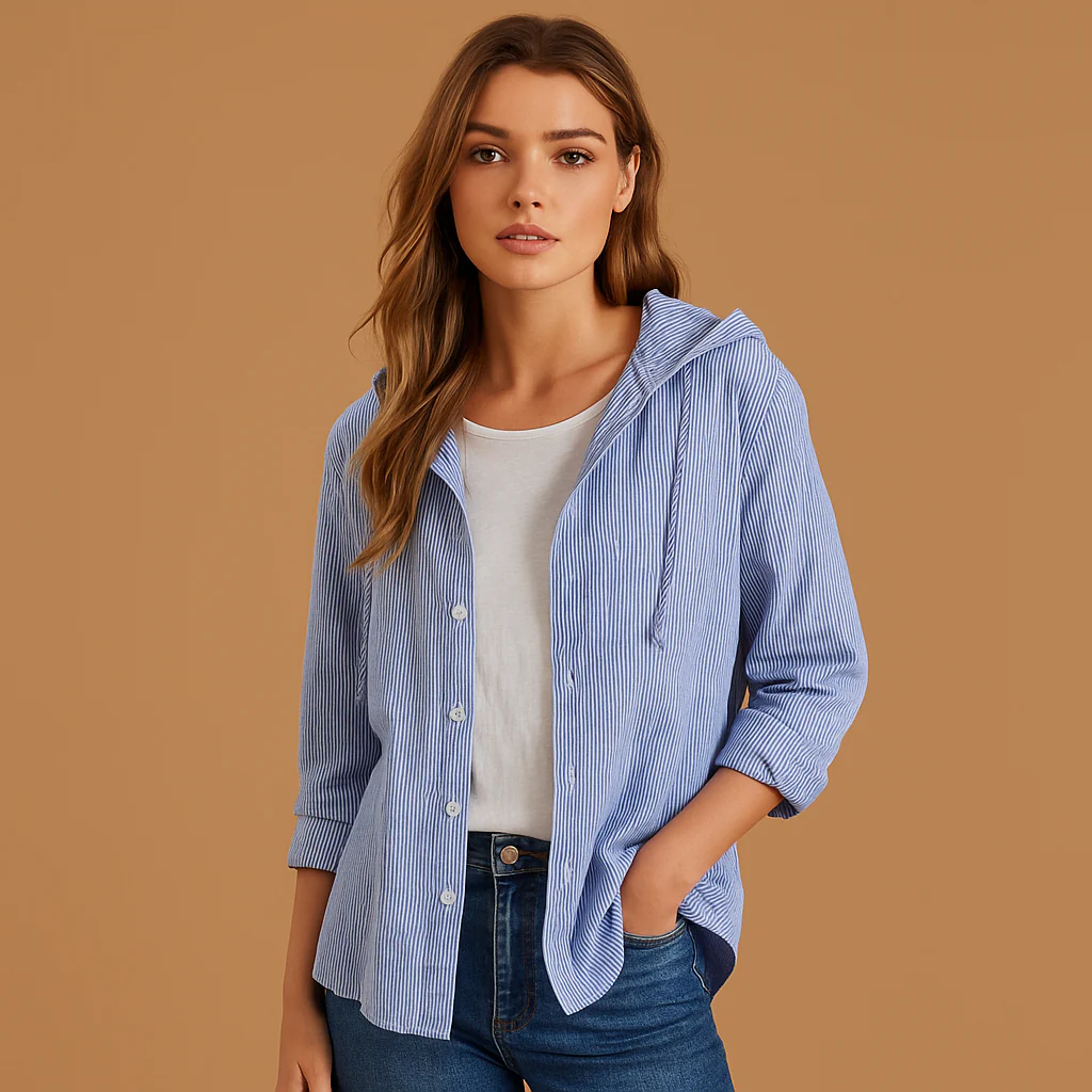 Georgina – Chemise à capuche en lin - Image 14