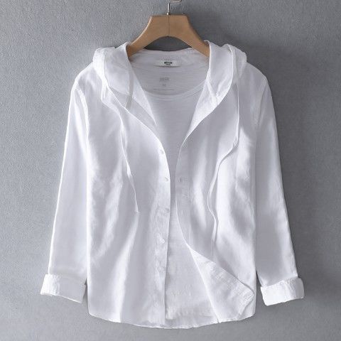 Georgina – Chemise à capuche en lin - Image 7