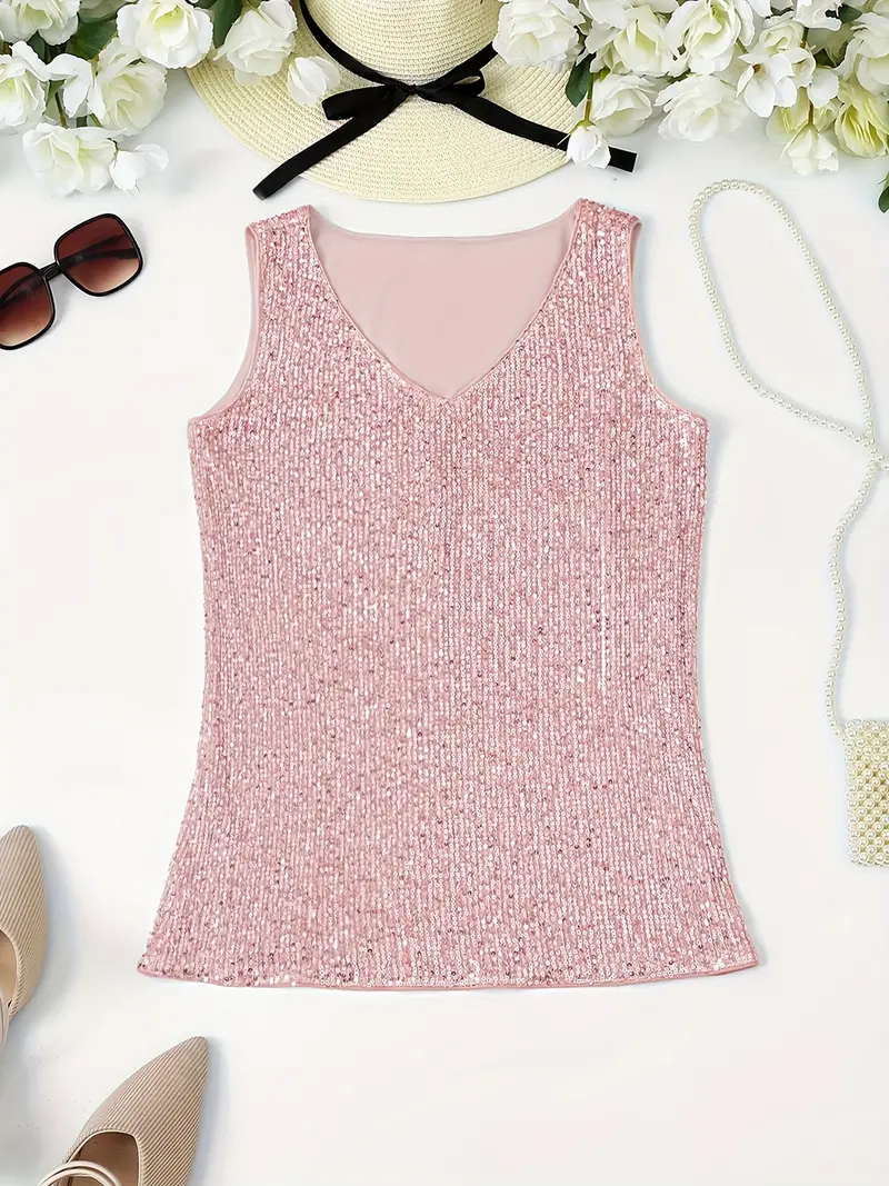 HAWA | Paillettes Top - Col V - Chic & Glamour - Image 19